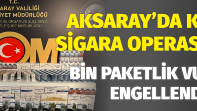 Aksaray Emniyet Müdürlüğü KOM Şube Müdürlüğü tarafından gerçekleştirilen operasyon sonucunda