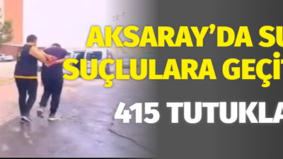 Aksaray Valiliği, suç ve suçlularla mücadelenin devam ettiğini belirtti. Aksaray