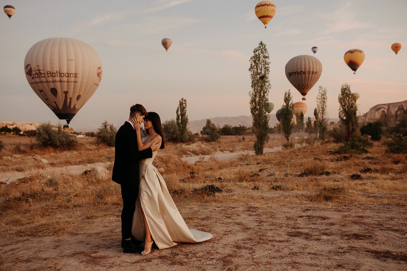 Evlilikte yeni dönem; Sıcak hava balonlarında nikah kıyılıyor!