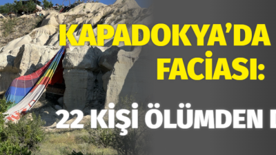 Kapadokya'da iniş esnasında ters rüzgarla karşılaşarak acil iniş yapan 22