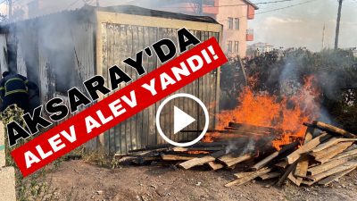 Aksaray'ın Hashas Mahallesi'nde bulunan bir konteynerde çıkan yangın, mahalle sakinlerini