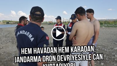 Aksaray’da barajlarda yaşanan boğulma vakalarını önlemek amacıyla jandarma ekipleri, havadan