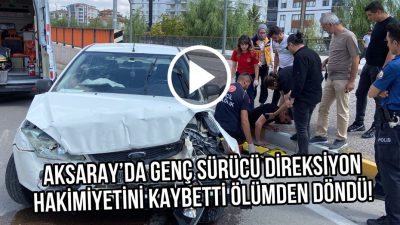 Tacin mahallesinde direksiyon hakimiyetini kaybeden araç sürücüsü hastanelik oldu.