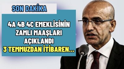 Zamlı emekli maaşları son dakika açıklandı. 4A 4B 4C emeklisinin
