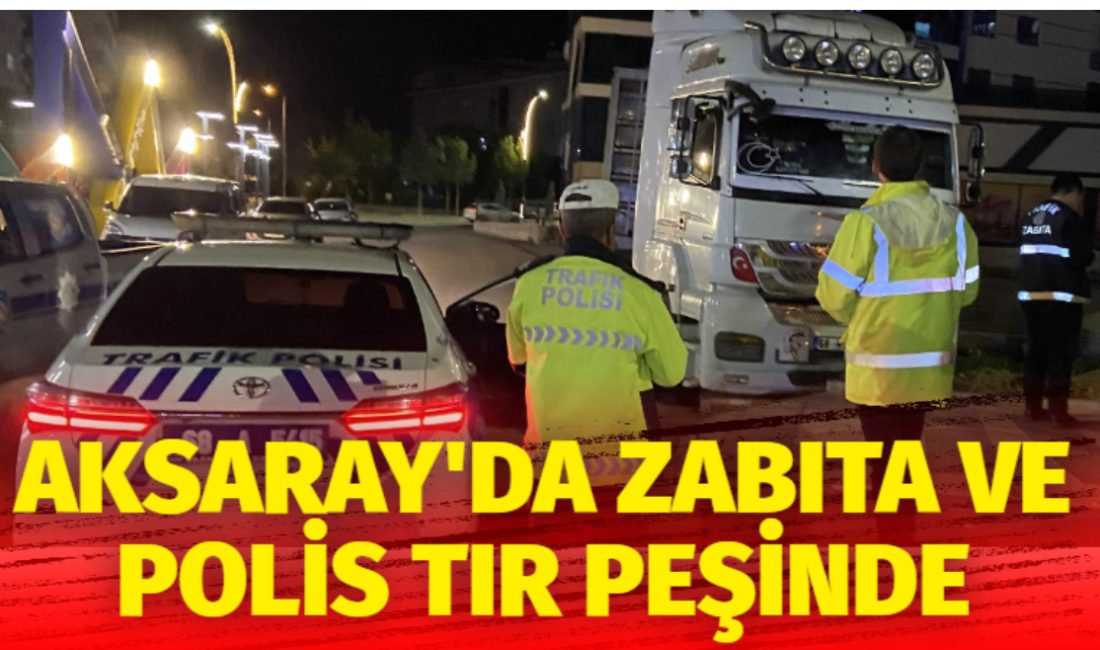 Aksaray Belediyesi Zabıta ekipleri