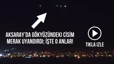Aksaray Organize Sanayi Bölgesi’nde çekilen görüntüler, gökyüzünde hızla hareket eden