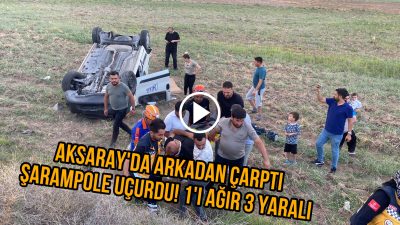 Aksaray Nevşehir yolunda önündeki hafif ticari araca çarptı. Çarpışmanın etkisi