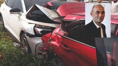 Mersin’de meydan gelen kaza sonucunda iki otomobil çarpıştı. Kaza da