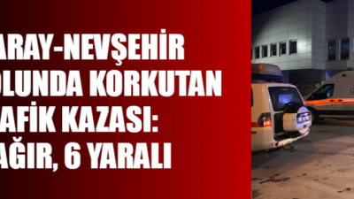 Aksaray-Nevşehir D-300 karayolu üzerinde Alayhan köyü mevkiinde meydana gelen trafik