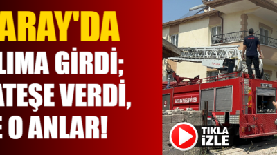 Aksaray Hürriyet Mahallesi’nde bir vatandaşın bunalıma girerek evini ateşe verdiği