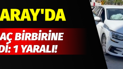 Aksaray Ereğlikapı Mahallesi'nde meydana gelen kazada iki otomobil çarpıştı. Kazada,