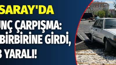 Aksaray Atatürk Bulvarında meydana gelen kazada 3 kişi yaralandı.