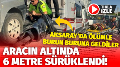 Hafif ticari araç ve plakasız motosikletin karıştığı kazada motosiklet 6