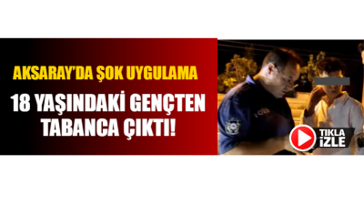 Aksaray’da yapılan polis uygulamasında durdurulan bir araçta kurusıkı silah ele