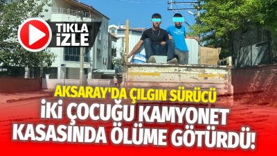 Ev Eşyası Yüklü Kamyonetin Kasasında Seyreden 2 Çocuk Kameraya Yansıdı