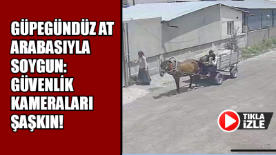 Aksaray'da at arabalı hırsızlar yine iş başında, hırsızlık anı anbean