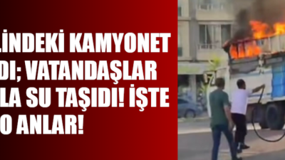Aksaray Selçuk Bulvarı'nda park halindeki kağıt yüklü bir kamyonette bilinmeyen