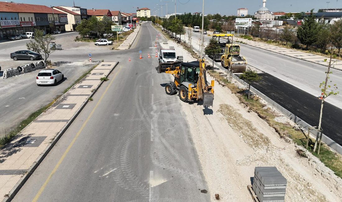 Aksaray'da yol yapım çalışmaları