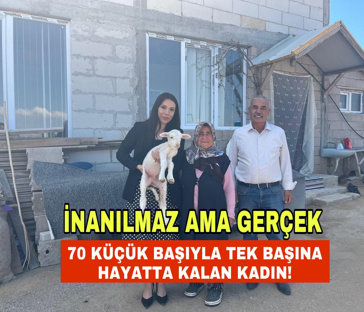 İnanılmaz ama gerçek; 70 küçükbaşıyla tek başına hayatta kalan kadın!