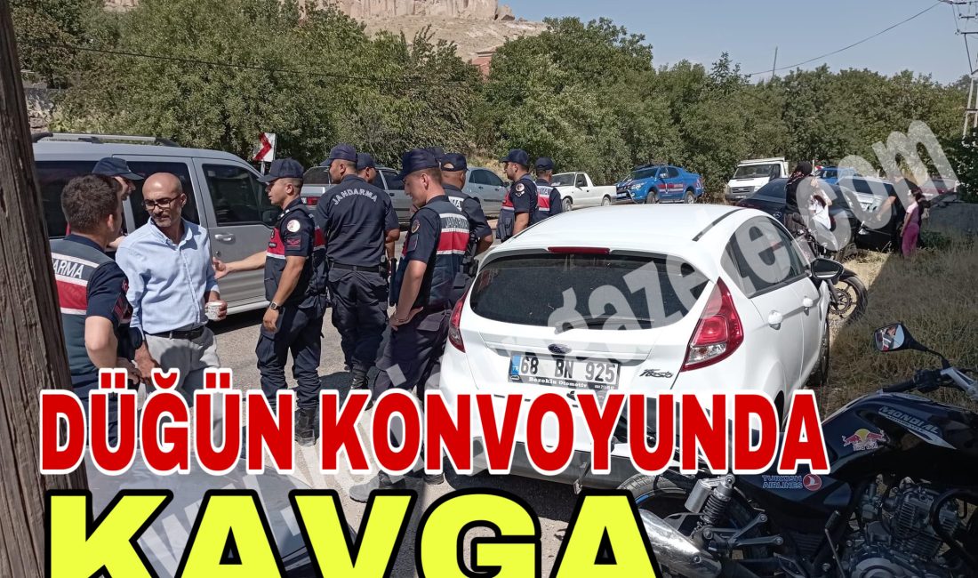 Aksaray'da düğün konvoyu sırasında