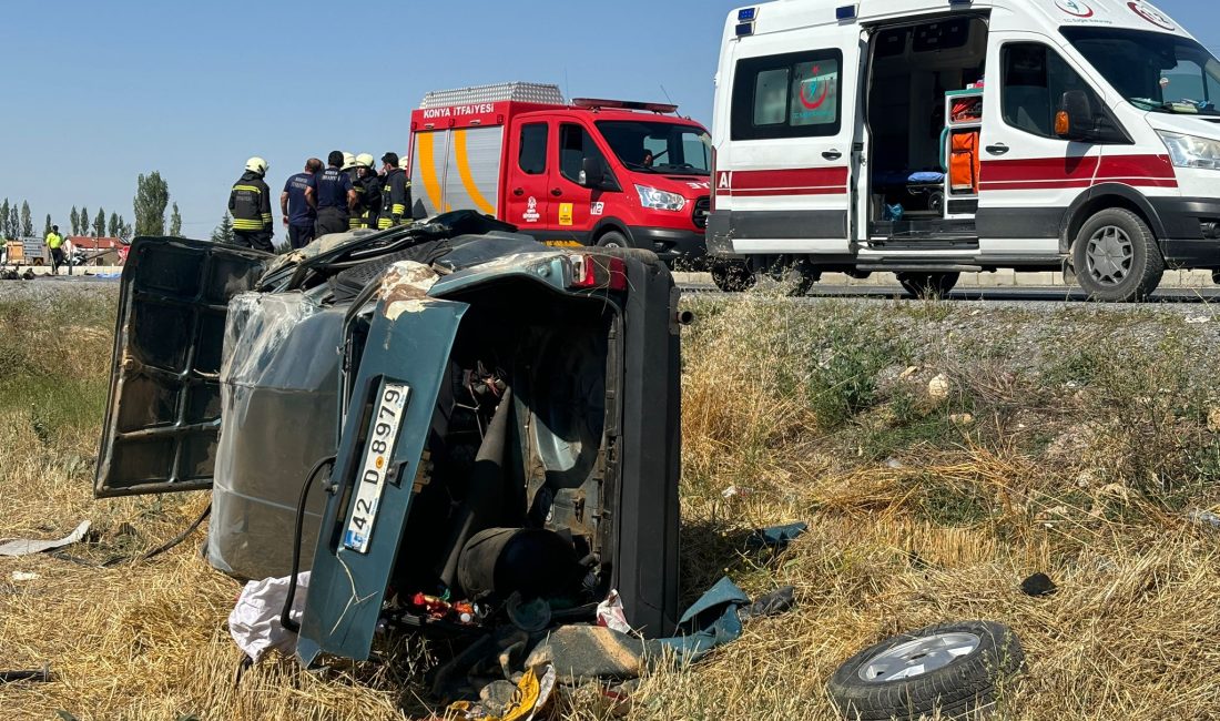 Konya'nın Akşehir ilçesinde, otomobille