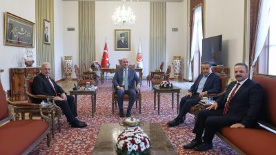 Aksaray heyeti, TBMM Başkanı Numan Kurtulmuş’u ziyaret etti