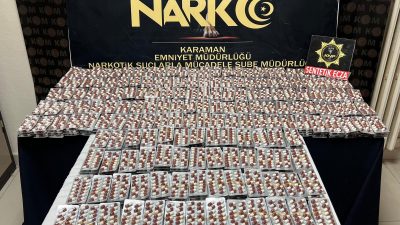 Karaman'da düzenlenen uyuşturucu operasyonunda 3 zanlı tutuklandı.