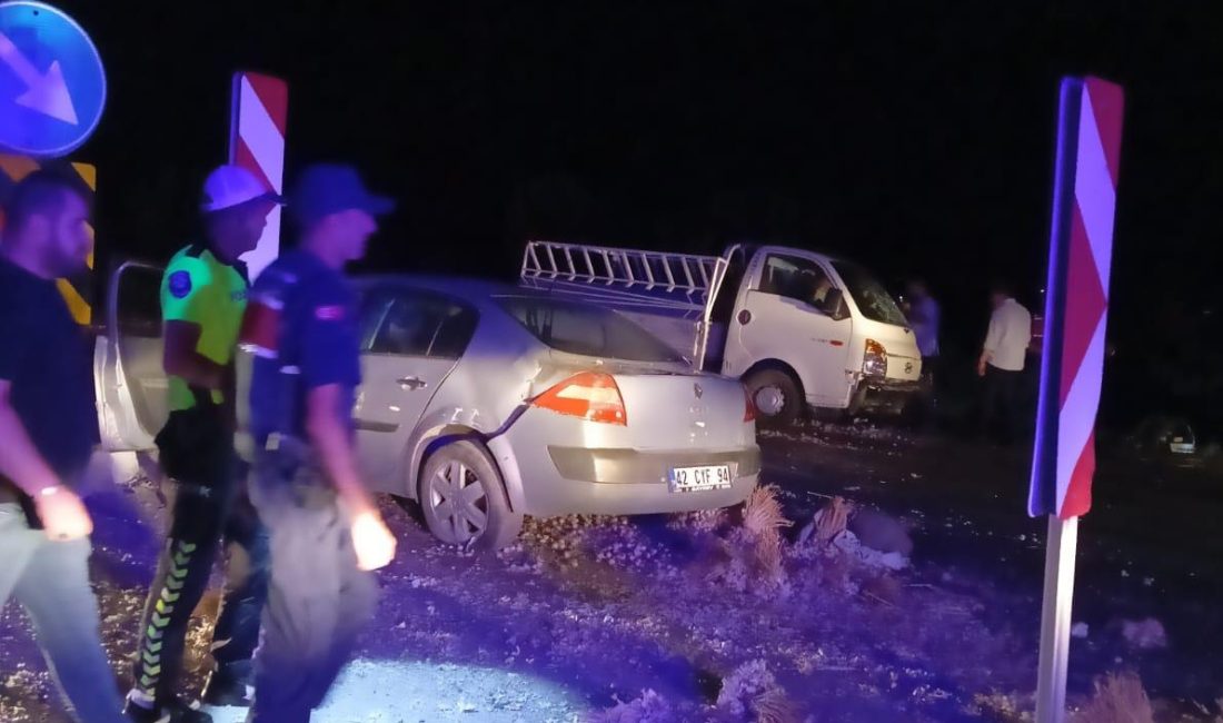 Konya’nın Kadınhanı ilçesinde otomobille