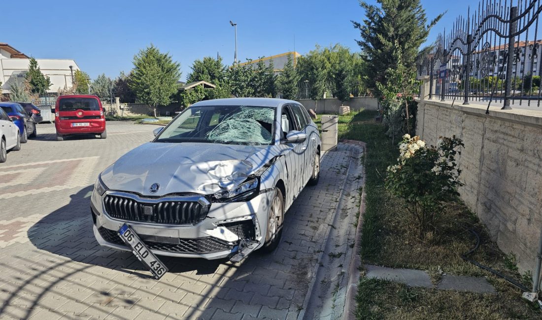 Konya’nın Kulu ilçesinde, otomobilin