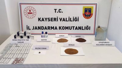 Kayseri’de düzenlenen operasyonda, mevsimlik tarım işçilerinin kaldığı çadırda 272 gram