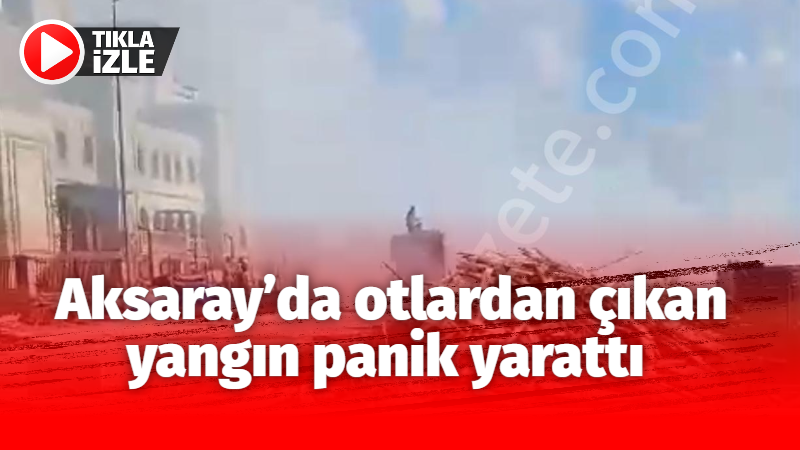 Aksaray’da otlardan çıkan yangın panik yarattı