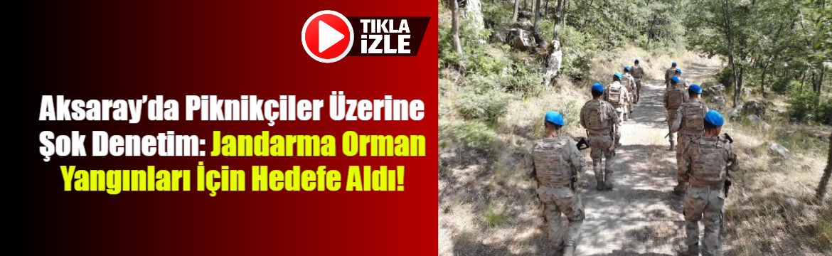 Aksaray’da Piknikçiler Üzerine Şok Denetim: Jandarma Orman Yangınları İçin Hedefe Aldı!