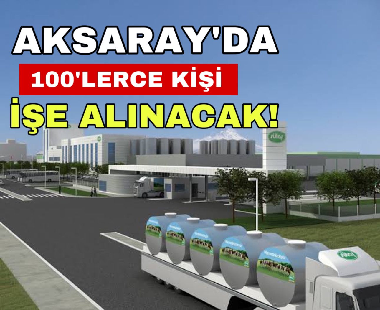 Aksaray’da iş arayanlar dikkat; SÜTAŞ 100’lerce kişiyi işe alacak!