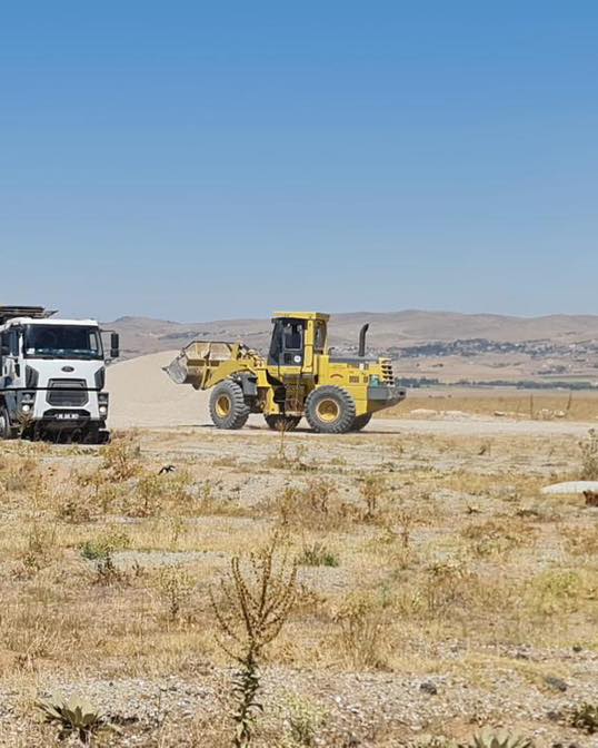 Ortaköy’de devam yol çalışmalarında inceleme