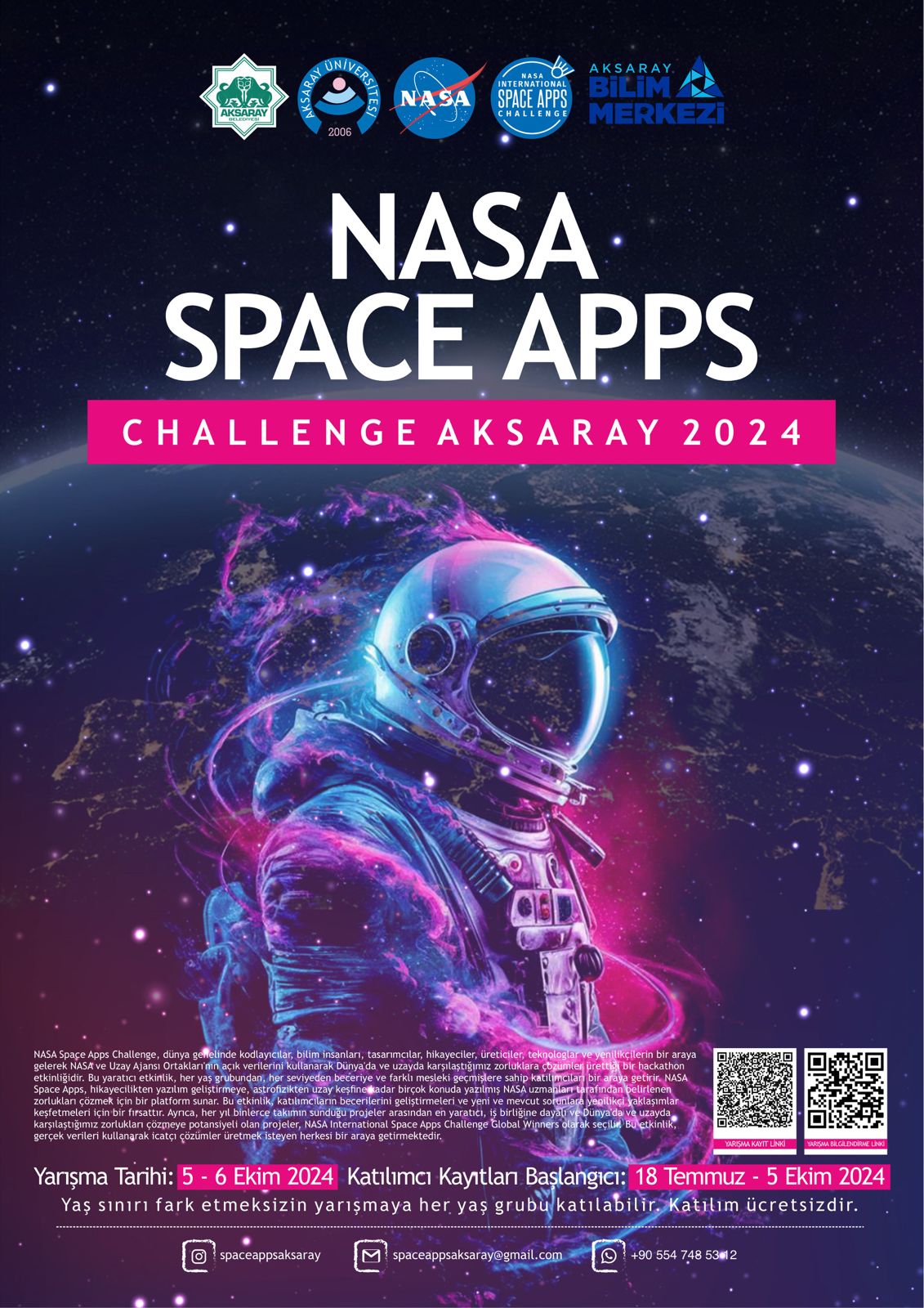 ASÜ NASA Space Apps Aksaray programını duyurdu