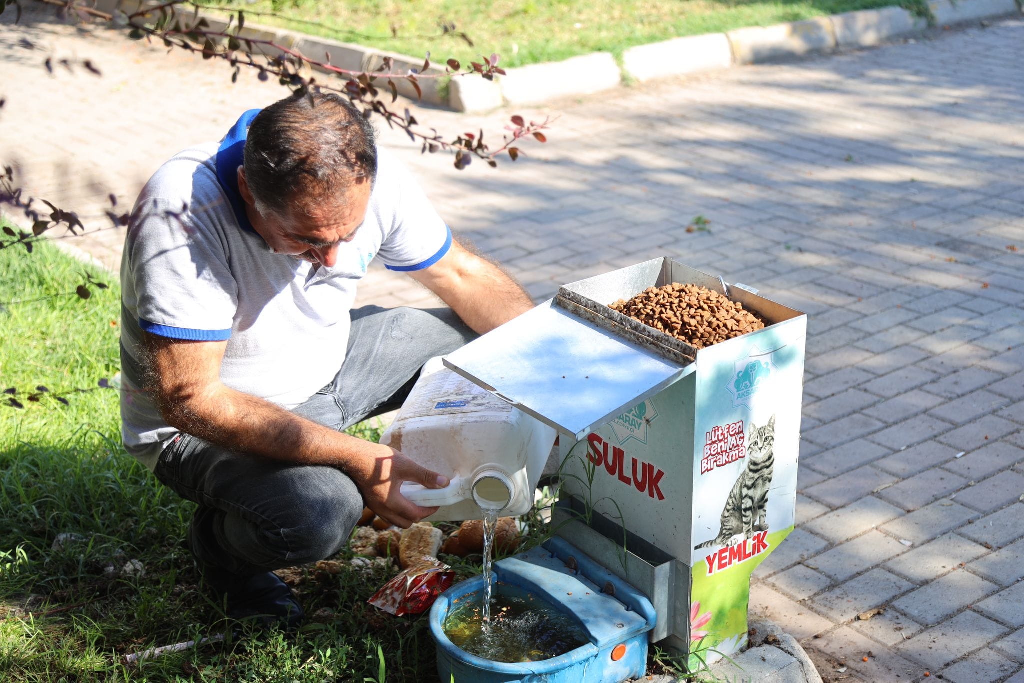 Aksaray Belediyesi’nden duyarlı davranış; Sokak hayvanları unutulmuyor