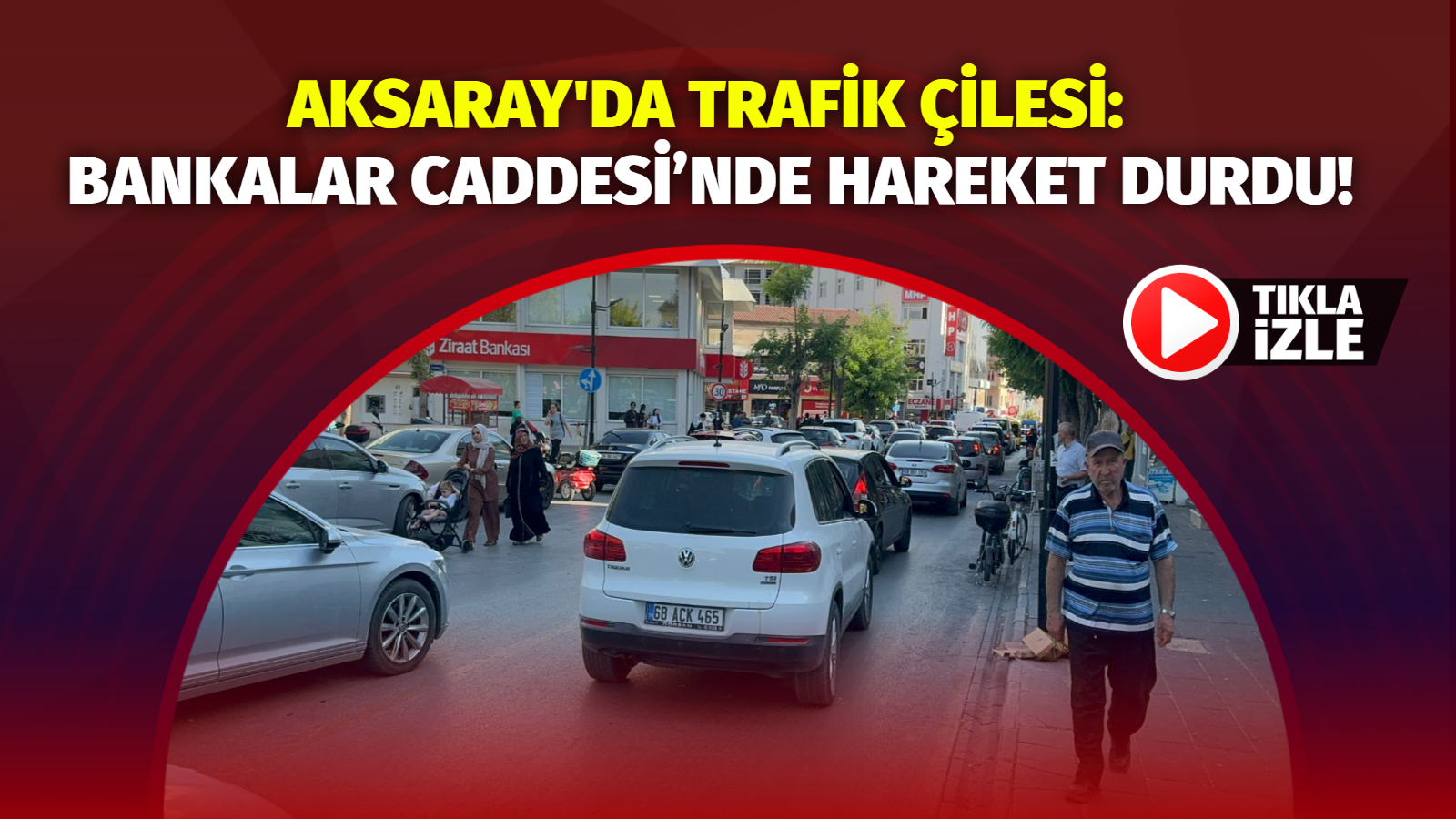 Aksaray’da trafik çilesi: Bankalar caddesi’nde hareket durdu!