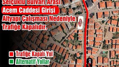Aksaray Belediye Başkanı Evren Dinçer, altyapı çalışmaları nedeniyle Atatürk Bulvarı