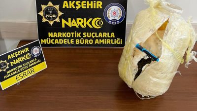 Konya'nın Akşehir ilçesinde uyuşturucu operasyonunda yakalanan şüpheli tutuklandı.