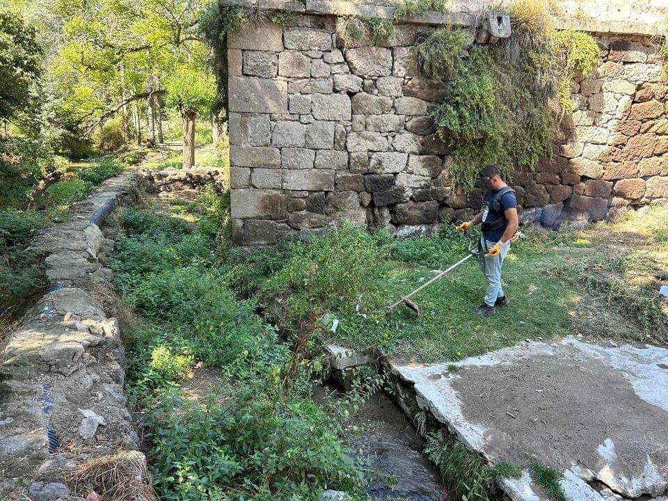 Tarihi çamaşırhanede büyük temizlik! Güzelyurt Belediyesi kolları sıvadı!