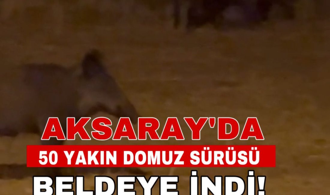 Aksaray'ın Hasandağ eteklerinde gece