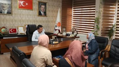 AK Parti Aksaray İl Başkanı Hamza Aktürk, parti binasında düzenlenen