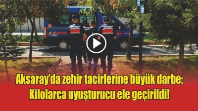 Aksaray İl Jandarma Komutanlığı tarafından şehir içerisinde uyuşturucu madde kullanan,