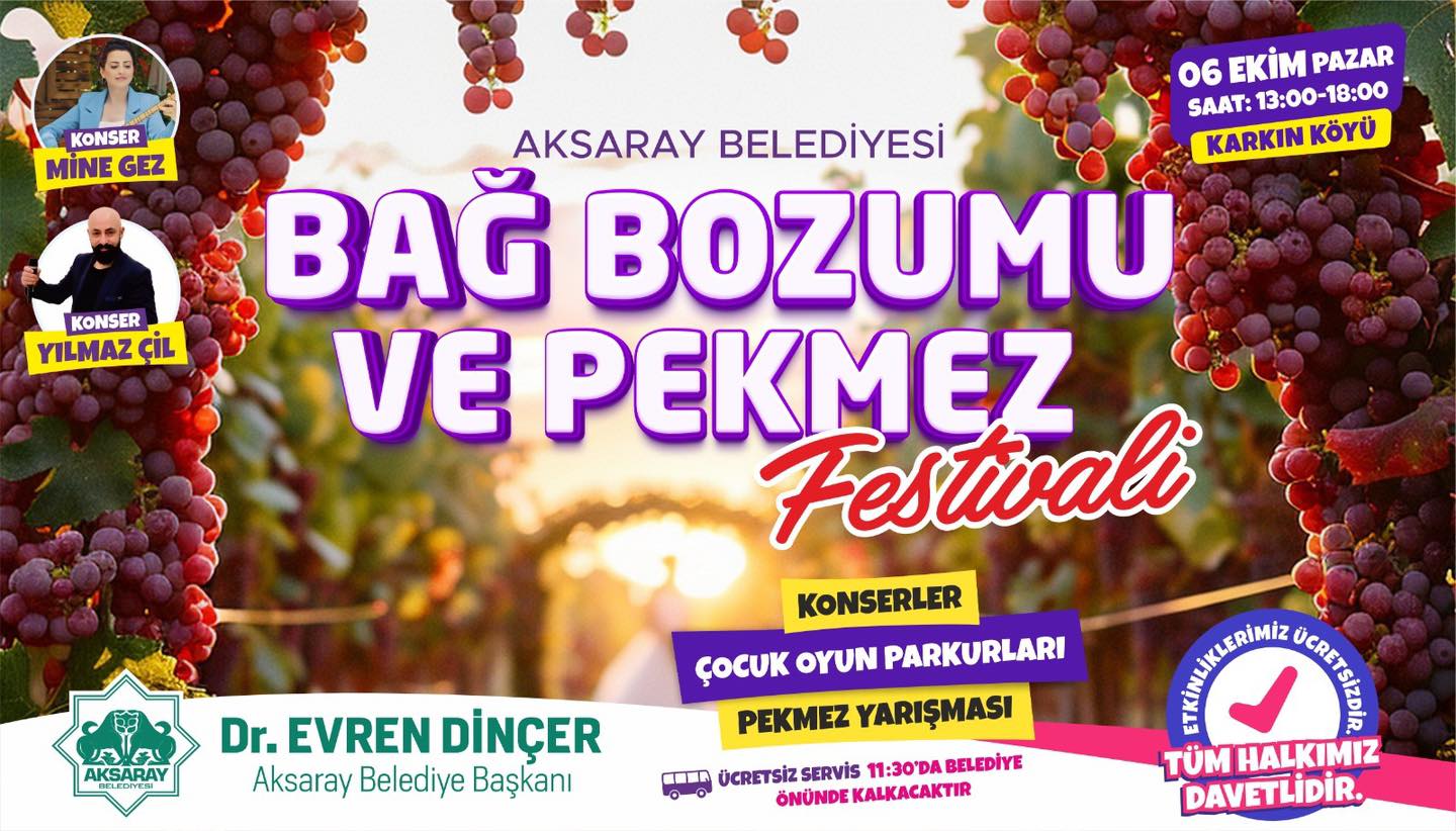 Bağ bozumu pekmez şöleni: Aksaray’da eşsiz bir festival başlıyor!