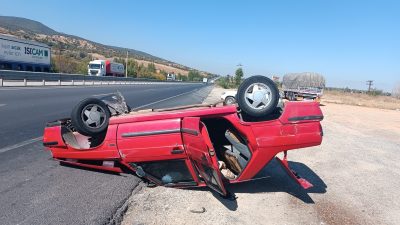 Konya'nın Akşehir ilçesinde meydana gelen trafik kazasında 2 kişi yaralandı.
