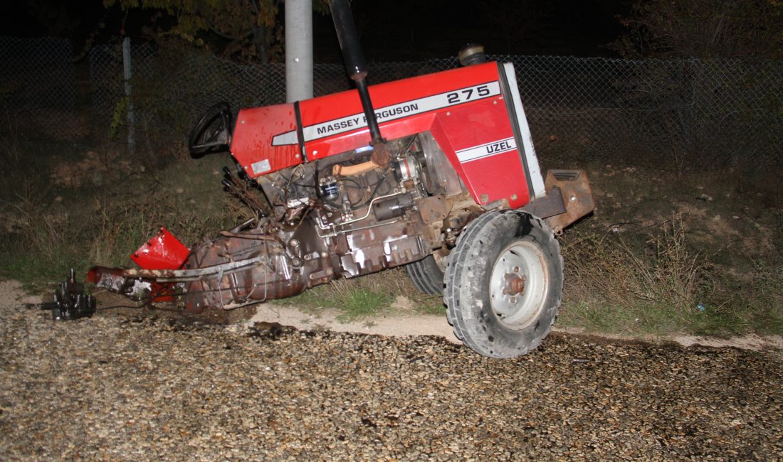 Traktör ile otomobilin çarpışması sonucu 1 kişi öldü, 1 kişi