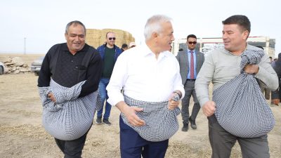 Aksaray’da arpa ekim sezonu başladı. Geleneksel yöntemlerle ilk tohumlar toprakla