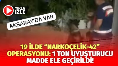 Jandarma Genel Komutanlığı tarafından 19 ilde gerçekleştirilen “NARKOÇELİK-42” operasyonunda 1