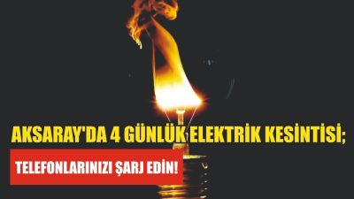 MEDAŞ, Aksaray Merkez’de yapılacak bakım çalışmaları nedeniyle 18 Ekim’den başlayarak