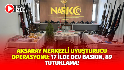 Aksaray Emniyet Müdürlüğü Narkotik Suçlarla Mücadele Şube Müdürlüğü, 1 yıllık